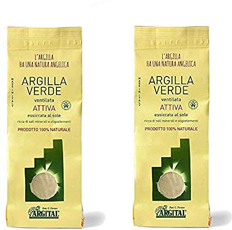 Argital Argilla Verde Ventilata 500 Grammi 2 Confezioni