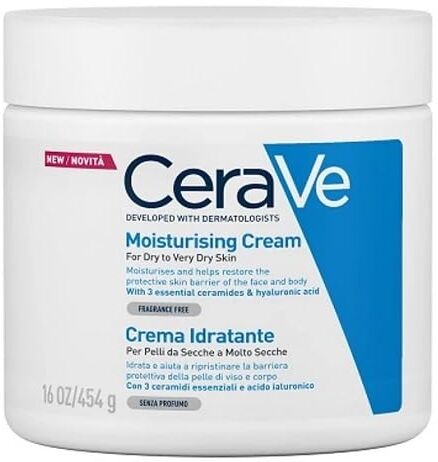 Generic CeraVe, Crema Idratante, 454g / 16oz, Crema idratante quotidiana per viso, corpo e mani per un'idratazione istantanea e duratura