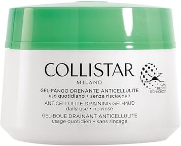 Collistar Gel-fango Drenante, Inedita Texture, Azione Anticellulite, con Escina e Fango Bianco, Senza Risciacquo, Uso Quotidiano, 400ml