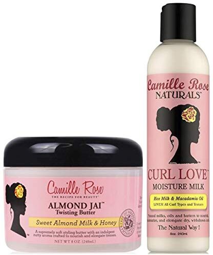 Generic Crema idratante al burro di torsione Camille Rose Almond Jai 240 ml e latte curl Love Moisture 240 ml