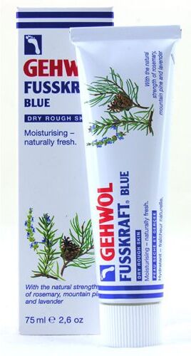 Gehwol Fusskraft Blue Crema per i piedi, ricca crema emolliente per pelle secca e ruvida, 75 ml