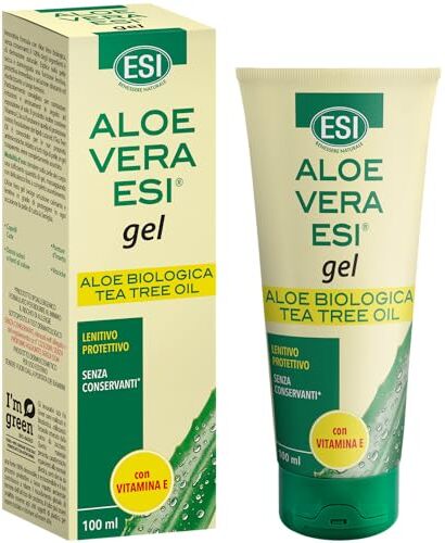 ESI Aloe Vera Gel, con Olio di Argan, Idrata e Ricostituisce la Pelle Secca o Arrossata in Seguito a Esposizione al Sole, Adatto a Tutti i Tipi di Pelle, 200 ml