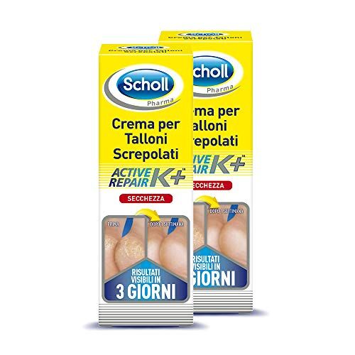 Scholl 2X  Crema per Talloni Screpolati, Pedorex, Active Repair K+ 60 ml