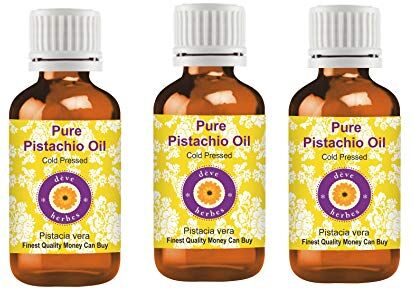 Deve Herbes Olio di pistacchio puro (Pistacia vera), qualità terapeutica naturale, spremuto a freddo, 100 ml x 3 (10 oz)