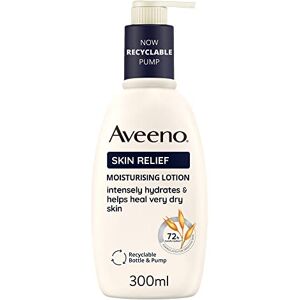 Aveeno Skin Relief Crema Nutriente Senza Profumo, Crema corpo idratante 72h con triplo complesso lenitivo di Avena e Burro di Karité, Crema corpo idratante pelle secca e sensibile, 300 ml Aveeno Skin Relief Crema Nutriente Senza Profumo, Crema corpo idratante 72h con triplo complesso lenitivo di Avena e Burro di Karité, Crema corpo idratante pelle secca e sensibile, 300 ml