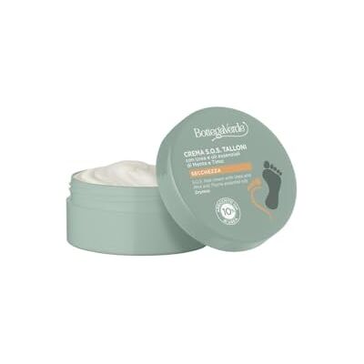 Bottega Verde Crema S.O.S. Talloni Screpolati, 75 ml, Crema Piedi con 10% Urea e Oli Essenziali di Menta e Timo, Levigante e Idratante, Riduce Secchezza e Screpolature Bottega Verde Crema S.O.S. Talloni Screpolati, 75 ml, Crema Piedi con 10% Urea e Oli Essenziali di Menta e Timo, Levigante e Idratante, Riduce Secchezza e Screpolature