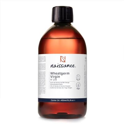 Naissance Olio di Germe di Grano Vergine (No. 239) 450ml Idratante e Nutriente per Pelle e Capelli Ideale come Olio da Massaggio Base Naissance Olio di Germe di Grano Vergine (No. 239) 450ml Idratante e Nutriente per Pelle e Capelli Ideale come Olio da Massaggio Base