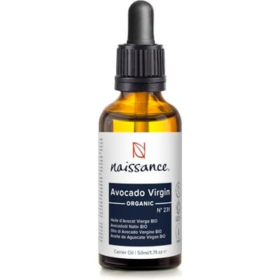 Naissance Olio di Avocado BIO (No. 231) 50ml Pressato a Freddo, Certificato Biologico Idratante naturale per Corpo, Viso, Mani e Capelli Naissance Olio di Avocado BIO (No. 231) 50ml Pressato a Freddo, Certificato Biologico Idratante naturale per Corpo, Viso, Mani e Capelli
