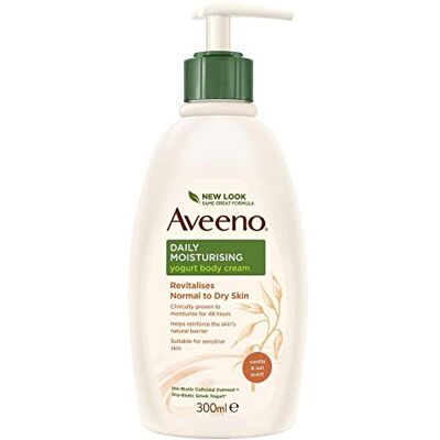Aveeno Daily Crema idratante per il corpo yogurt, vaniglia, 300 ml, profumo di vaniglia e avena, 1 pezzo Aveeno Daily Crema idratante per il corpo yogurt, vaniglia, 300 ml, profumo di vaniglia e avena, 1 pezzo