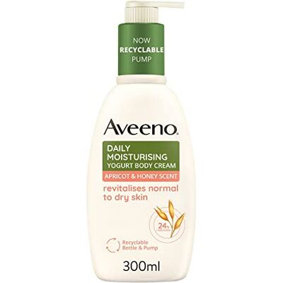 Aveeno Daily idratante crema per il corpo yogurt, rivitalizza la pelle da normale a secca, profumo di albicocca e miele, 300 ml Aveeno Daily idratante crema per il corpo yogurt, rivitalizza la pelle da normale a secca, profumo di albicocca e miele, 300 ml