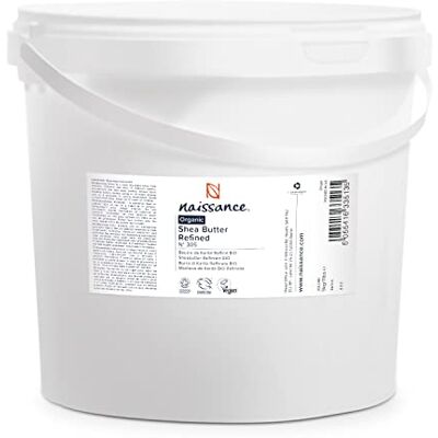 Naissance Burro di Karitè Raffinato Bio (No. 305) 5kg Naturale e Vegano per Cosmetico, Riparatore Idratante per Labbra, Pelle, Corpo, Capelli Naissance Burro di Karitè Raffinato Bio (No. 305) 5kg Naturale e Vegano per Cosmetico, Riparatore Idratante per Labbra, Pelle, Corpo, Capelli