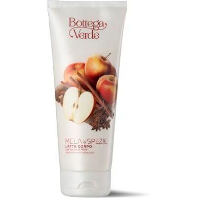 Bottega Verde Mela e Spezie, Latte Corpo Idratante, 200 ml, con Succo di Mela, Estratto di Cannella e Olio di Argan, Emolliente e Profumato, Formula Vegana, Senza Parabeni, per Tutti i Tipi di Pelle Bottega Verde Mela e Spezie, Latte Corpo Idratante, 200 ml, con Succo di Mela, Estratto di Cannella e Olio di Argan, Emolliente e Profumato, Formula Vegana, Senza Parabeni, per Tutti i Tipi di Pelle