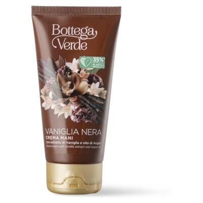 Bottega Verde Crema Mani, Vaniglia nera, 75 ml Protettiva e Nutriente, con Estratto di Vaniglia e Olio di Argan, per Mani Morbide e Profumate Bottega Verde Crema Mani, Vaniglia nera, 75 ml Protettiva e Nutriente, con Estratto di Vaniglia e Olio di Argan, per Mani Morbide e Profumate
