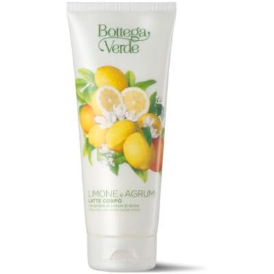 Bottega Verde Latte Corpo Limone e Agrumi, Tutti i Tipi di Pelle, 200 ml Idratante ed Emolliente, con Estratto di Limoni di Sicilia Bottega Verde Latte Corpo Limone e Agrumi, Tutti i Tipi di Pelle, 200 ml Idratante ed Emolliente, con Estratto di Limoni di Sicilia