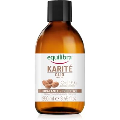 Equilibra Olio di Karite Viso e Corpo, 250 ml, con Fitosteroli e Vitamina E Azione Idratante, Ideale per Pelle Secca e Massaggio, 99% di ingredienti di origine naturale, Dermatologicamente testato Equilibra Olio di Karite Viso e Corpo, 250 ml, con Fitosteroli e Vitamina E Azione Idratante, Ideale per Pelle Secca e Massaggio, 99% di ingredienti di origine naturale, Dermatologicamente testato