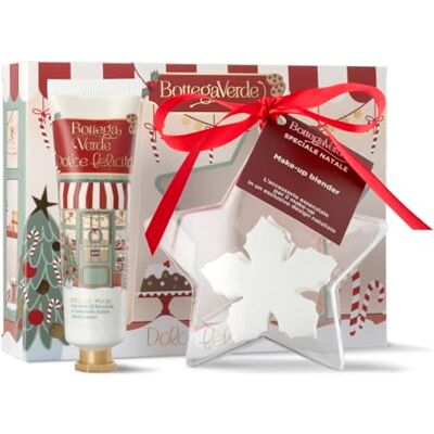 Bottega Verde Cofanetto Regalo Dolce Felicità con Crema Mani 30 ml e Make-up Blender, Fragranze di Nocciola e Caramello Salato Bottega Verde Cofanetto Regalo Dolce Felicità con Crema Mani 30 ml e Make-up Blender, Fragranze di Nocciola e Caramello Salato
