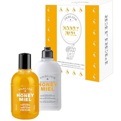 Perlier , Honey Miel Cofanetto Bagno Crema e Latte Corpo, Idratazione e Delicatezza, Ideale per Pelli Delicate, Confezione Regalo Elegante Perlier , Honey Miel Cofanetto Bagno Crema e Latte Corpo, Idratazione e Delicatezza, Ideale per Pelli Delicate, Confezione Regalo Elegante