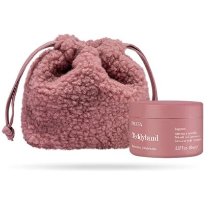 Pupa Burro Corpo al Latte Rosa e Cannella Linea Teddyland, Idea Regalo Kit Crema di Burro Corpo Perfetta Idratazione + Beauty Tessuto Teddy (Latte Rosa e Cannella, 15ml) Pupa Burro Corpo al Latte Rosa e Cannella Linea Teddyland, Idea Regalo Kit Crema di Burro Corpo Perfetta Idratazione + Beauty Tessuto Teddy (Latte Rosa e Cannella, 15ml)