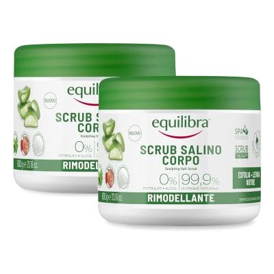 Equilibra Scrub Salino Corpo Rimodellante 2x600g, Esfolia e Nutre Equilibra Scrub Salino Corpo Rimodellante 2x600g, Esfolia e Nutre