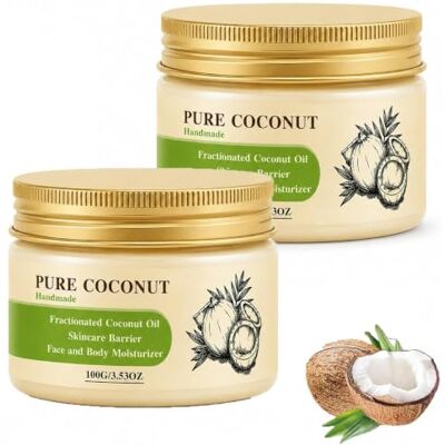 Generic Balsamo viso al cocco, crema idratante per la pelle, 100% puro, spremuto a freddo, leggero, olio per viso e corpo non unto, ideale per oli essenziali e massaggi Generic Balsamo viso al cocco, crema idratante per la pelle, 100% puro, spremuto a freddo, leggero, olio per viso e corpo non unto, ideale per oli essenziali e massaggi