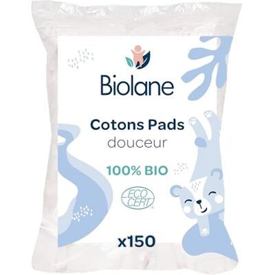 Dischetti di cotone biologico Biolane - Cura delicata per bebè Dischetti di cotone biologico Biolane - Cura delicata per bebè