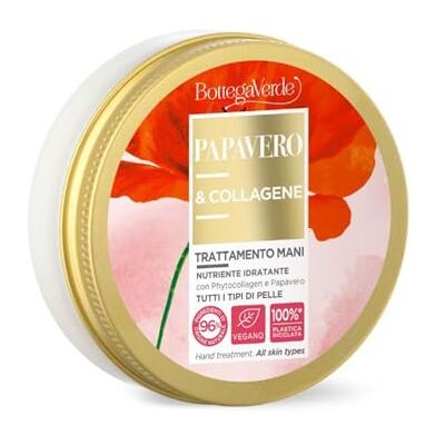 Bottega Verde Papavero e Collagene, Crema Mani, 50 ml, con Phytocollagen ed Estratto di Papavero, Nutriente e Idratante, Dona Morbidezza e Protezione alle Mani, per Tutti i Tipi di Pelle Bottega Verde Papavero e Collagene, Crema Mani, 50 ml, con Phytocollagen ed Estratto di Papavero, Nutriente e Idratante, Dona Morbidezza e Protezione alle Mani, per Tutti i Tipi di Pelle