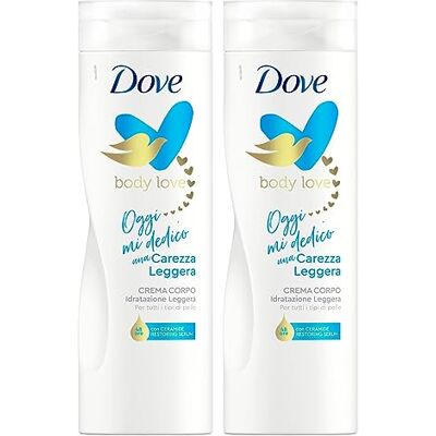 Dove Body Love Carezza Leggera Crema Corpo Idratante E Nutriente per Tutti i Tipi di Pelle Idratazione Profonda per 48h 2 Flaconi da 400ml Dove Body Love Carezza Leggera Crema Corpo Idratante E Nutriente per Tutti i Tipi di Pelle Idratazione Profonda per 48h 2 Flaconi da 400ml