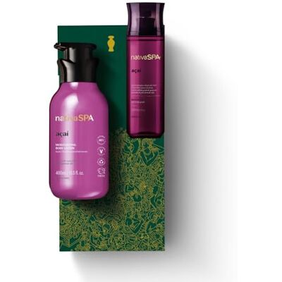 O Boticário Nativa SPA Açaí Coffret Regalo Set Cura della Pelle con 2 Prodotti in Scatola Crema Idratante per il Corpo 400ml e Crema Corpo Spray 200ml O Boticário Nativa SPA Açaí Coffret Regalo Set Cura della Pelle con 2 Prodotti in Scatola Crema Idratante per il Corpo 400ml e Crema Corpo Spray 200ml