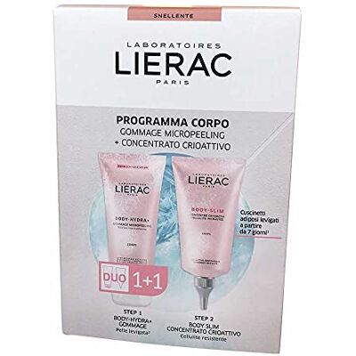 Lierac Corpo Body-Hydra+ Gommage 200ml + Body-Slim Crioattivo 150ml: Esfoliante e idratante per la pelle del corpo Lierac Corpo Body-Hydra+ Gommage 200ml + Body-Slim Crioattivo 150ml: Esfoliante e idratante per la pelle del corpo