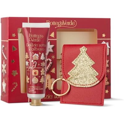 Bottega Verde Cofanetto Regalo Delizie sotto l’Albero, con Crema Mani 30 ml e Portachiavi Portacard, Profumazione Mela Candita e Vaniglia, Formula Vegana e Dermatologicamente Testata Bottega Verde Cofanetto Regalo Delizie sotto l’Albero, con Crema Mani 30 ml e Portachiavi Portacard, Profumazione Mela Candita e Vaniglia, Formula Vegana e Dermatologicamente Testata