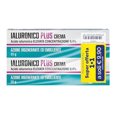 Marco Viti Abbinata Ialuronico Plus Crema, 50 g Totali, Crema Idratante con Acido Ialuronico 0,4%, Azione Rigenerante ed Emolliente, Per Viso e Corpo, Tutti i Tipi di Pelle Marco Viti Abbinata Ialuronico Plus Crema, 50 g Totali, Crema Idratante con Acido Ialuronico 0,4%, Azione Rigenerante ed Emolliente, Per Viso e Corpo, Tutti i Tipi di Pelle