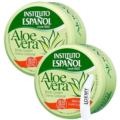 Instituto Español Crema Corpo Aloe Vera, Crema Idratante Corpo Donna, Uomo, Crema Corpo Profumata, Trattamento quotidiano per le mani, piedi per pelle secca e screpolata, Set 800ml Instituto Español Crema Corpo Aloe Vera, Crema Idratante Corpo Donna, Uomo, Crema Corpo Profumata, Trattamento quotidiano per le mani, piedi per pelle secca e screpolata, Set 800ml