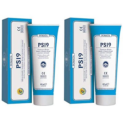 Erboristeria Magentina 2x POMATA PS19-100 ml PS 19, Con Echinacea e Aloe, Psoriasi e Dermatite, idata, lenisce e protegge Pacchetto da 2 pomate da 100 ml l'una Erboristeria Magentina 2x POMATA PS19-100 ml PS 19, Con Echinacea e Aloe, Psoriasi e Dermatite, idata, lenisce e protegge Pacchetto da 2 pomate da 100 ml l'una