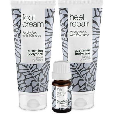 Australian Bodycare Kit di Cura per Piedi e Unghie con Olio di Albero del Tè Crema per Piedi, Riparazione dei Talloni e Riparazione delle Unghie per Piedi e Unghie più Morbidi e Sani Ripara i Talloni Screpolati Australian Bodycare Kit di Cura per Piedi e Unghie con Olio di Albero del Tè Crema per Piedi, Riparazione dei Talloni e Riparazione delle Unghie per Piedi e Unghie più Morbidi e Sani Ripara i Talloni Screpolati