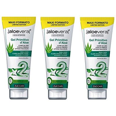 ZUCCARI GEL PRIMITIVO D'ALOE X2 3 CONFEZIONI da 250ml protegge, ripara, idrata e lenisce anche la pelle più sensibile, stressata ed arrossata ZUCCARI GEL PRIMITIVO D'ALOE X2 3 CONFEZIONI da 250ml protegge, ripara, idrata e lenisce anche la pelle più sensibile, stressata ed arrossata
