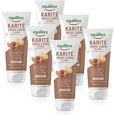 Equilibra Karité Crema Fluida Corpo, Confezione da 6 Pezzi (6 x 200 ml) Equilibra Karité Crema Fluida Corpo, Confezione da 6 Pezzi (6 x 200 ml)