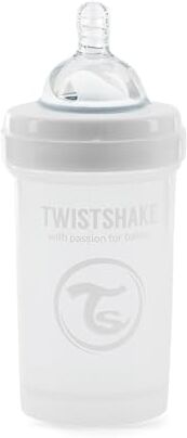 Twistshake Biberon anti-coliche 180 ml per Neonati e più Bianco