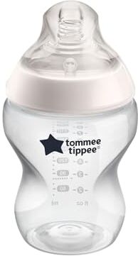 Tommee Tippee Biberon Closer to Nature, Tettarella Simile al Seno con Valvola Anticolica, 260ml, Confezione da 1, Be Kind Rosa, Colore e design possono variare