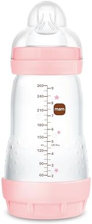 MAM Istruzioni in Lingua Straniera  Biberon Easy Start Anti-Colic a121 Anticolica Brevettato, per Bambini a Partire da 2 Mesi, 260 Ml Rosa, 1 Unità Auto-Sterilizzabile in 3 Minuti