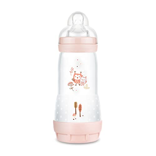 MAM Biberon Easy Start Anticolica, con Tettarella in Silicone SkinSoftTM, 4+ Mesi, 320 ml, Rosa