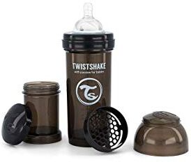 Twistshake Biberon anti-coliche 260 ml 2 + Mesi Nero