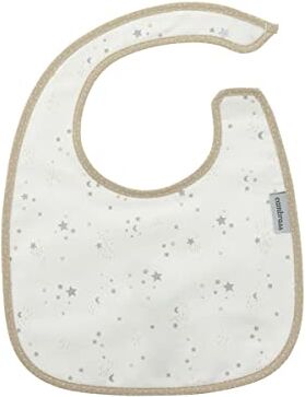 Cambrass Square Bib Velcro Sky Beige/Star 20x26 cm