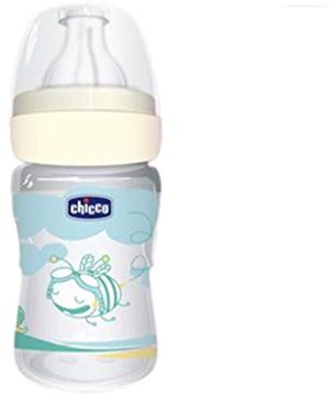 Artsana Chicco Biberon linea Benessere con tettarella in Silicone 150ml Flusso Normale Boy 0 mesi+