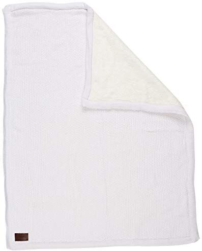 The Little Green Sheep Coperta in pile biologico, 80 x 100 cm, colore: Bianco