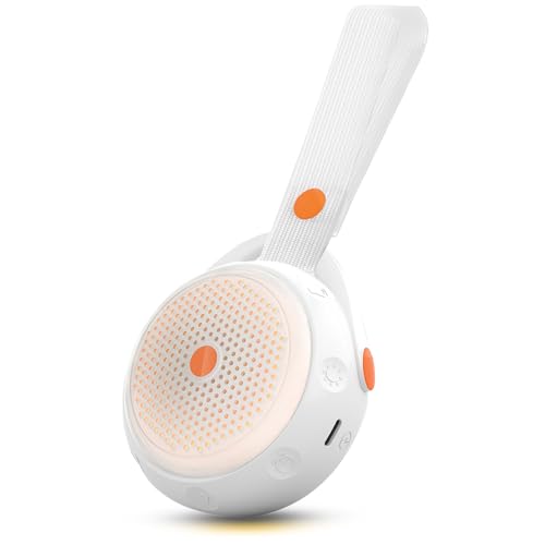 OWISUEE Macchina portatile per il rumore bianco, aiuto per il sonno del bambino con 12 suoni lenitivi e Bluetooth, luce notturna e timer, lunga durata della batteria per l'uso notturno, essenziale per