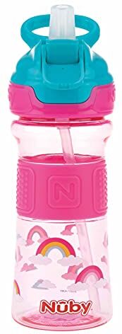 Nuby Borraccia Flip-It Realizzata In Tritan con Beccuccio Morbido 360Ml Rosa 3Anni+ 360 ml