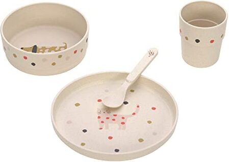 Lässig Set di stoviglie per bambini, piatto ciotola tazza cucchiaio, senza BPA/Dish Set PP/Cellulose Little Mateys spicy orange