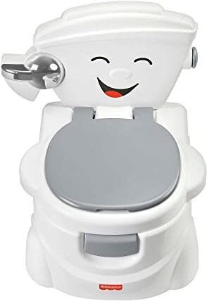 Fisher Price Meine erste Toilette – Töpfchen für Babys, deutsche Version, interaktives Trainingstöpfchen mit Musik und Geräuschen