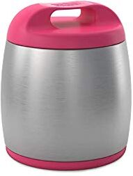 Chicco Portapappa Termico Neonato, Thermos Pappa Compatto in Acciaio Inox per Bebè e Bambini, Contenitore Termico per Alimenti Caldi, Mantiene la Temperatura Fino a 6 Ore, 350 ml 6+ Mesi, Rosa