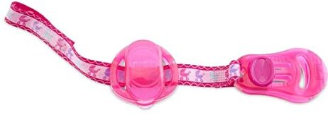 Chicco Clip Salvasucchietto, Clip Salvasucchietto Universale, Per Agganciare Ciucci, Catenella Porta Succhietto, Porta Ciuccio Neonato, Catenella Porta Ciuccio, Rosa, 0 Mesi+